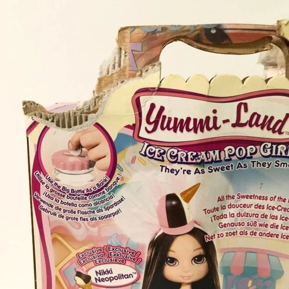 MGA Yummi Land Ice Cream Pop Girls Nikki Neopolitan 12 Inch Doll Damaged Box - Picture 13 of 16